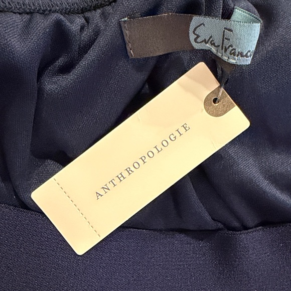 Eva Franco Navy and Light Blue Gingham Maxi Skirt - Picture 3 of 3